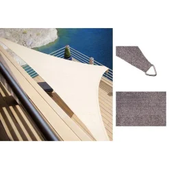 TENDA VELA OMBREGGIANTE PARASOLE DA ESTERNO TERRAZZE GIARDINO TRIANGOLARE 4 X 4 X 4 MT