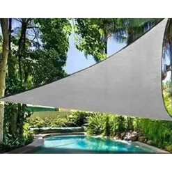 TENDA VELA OMBREGGIANTE PARASOLE DA ESTERNO TERRAZZE GIARDINO TRIANGOLARE 4 X 4 X 4 MT
