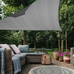 TENDA VELA OMBREGGIANTE PARASOLE DA ESTERNO TERRAZZE GIARDINO TRIANGOLARE 4 X 4 X 4 MT