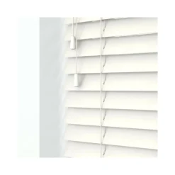 TENDA VENEZIANA DA INTERNO CASA SOLE EFFETTO LEGNO COLORE BIANCO 100X160CM