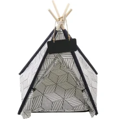 TEPEE LETTO CUSCINO LAVAGNA RIMOVIBILE LAVABILE PORTATILE PER ANIMALI 50X50X70CM