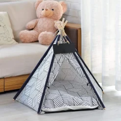 TEPEE LETTO CUSCINO LAVAGNA RIMOVIBILE LAVABILE PORTATILE PER ANIMALI 50X50X70CM