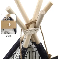 TEPEE LETTO CUSCINO LAVAGNA RIMOVIBILE LAVABILE PORTATILE PER ANIMALI 60X60X90CM