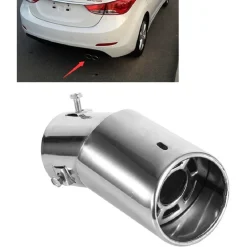 TERMINALE DI SCARICO MARMITTA UNIVERSALE POSTERIORE 62MM IN ACCIAIO SILENZIATORE