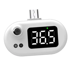 TERMOMETRO DIGITALE FRONTALE INFRAROSSI PER FEBBRE SENZA CONTATTO USB TYPE C K8+