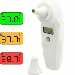 TERMOMETRO INFRAROSSI DIGITALE ORECCHIO CON DISPLAY 3 COLORI 32.0 A 42.9°C 1 SEC