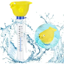TERMOMETRO PER PISCINA VASCA BAMBINI ANIMALETTO GALLEGGIANTE CON CORDINO 21CM 016989