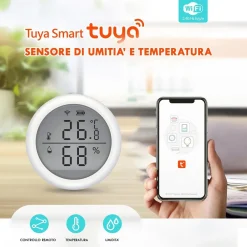 TERMOMETRO SMART WIFI SENSORE TEMPERATURA UMIDITA APP IFTTT SMART LIFE ALEXA GOOGLE