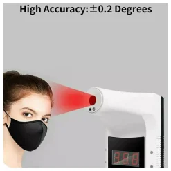 TERMOSCANNER IR INFRAROSSI TERMOMETRO DIGITALE AUTONOMO DA PARETE MURO FEBBRE