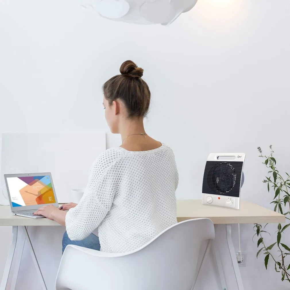 TERMOVENTILATORE PORTATILE POTENZA REGOLABILE CALDOBAGNO ELETTRICO BASSO CONSUMO