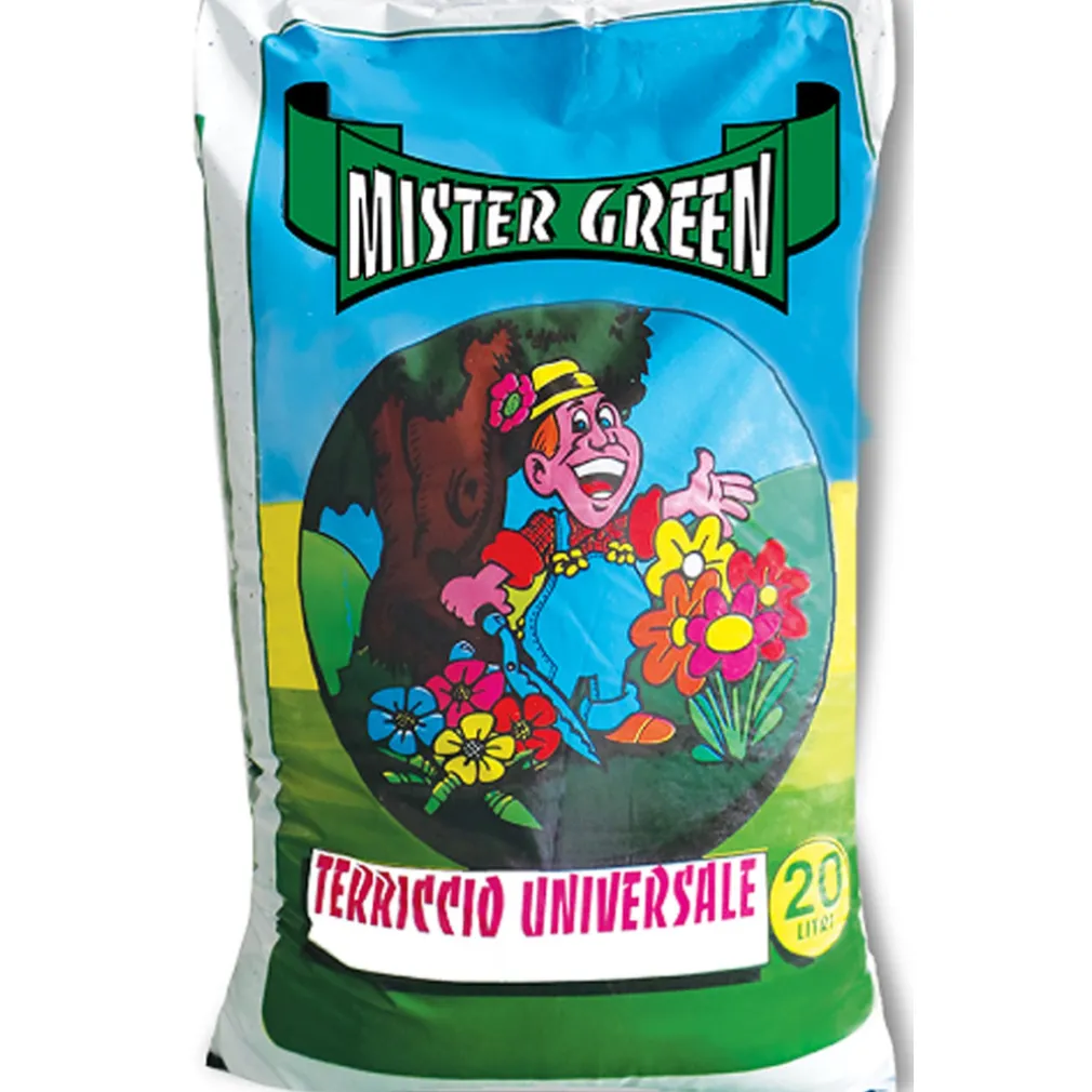 TERRICCIO UNIVERSALE MISTER GREEN 20 LITRI PER PIANTE FIORI BULBI TERRA ORTO