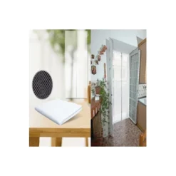 TESSUTO ZANZARIERA PER PORTE E FINESTRE FISSAGGIO CON ADESIVO 60X210CM RICAMBIO