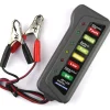 TESTER DIGITALE PER VERIFICA CONTROLLO BATTERIA ALTERNATORE AUTO MOTO 12V 6 LED