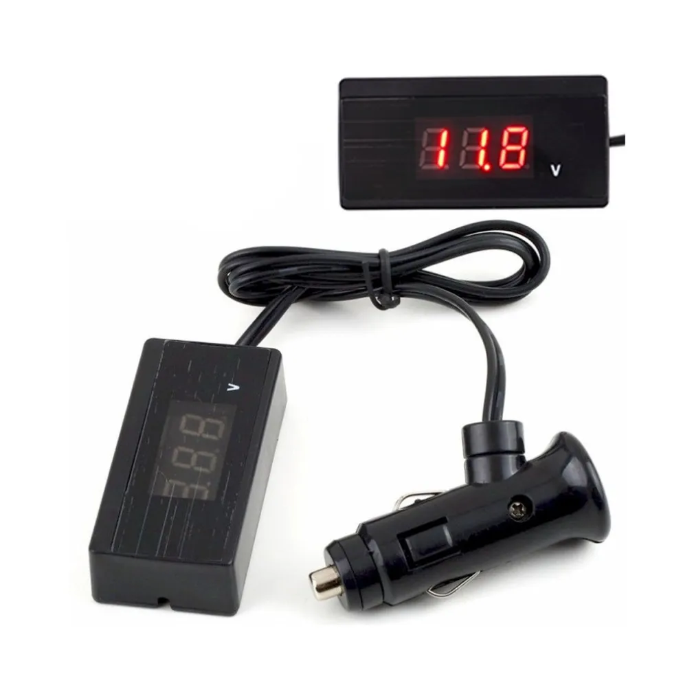 TESTER DIGITALE TENSIONE BATTERIA AUTO CAMPER MOTO LUCE LED VOLTIMETRO VOLTMETRO