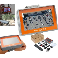 TESTER MONITOR TFT 4,3" TELECAMERE AHD DA POLSO BATTERIA INTERNA USCITA 12V UTP