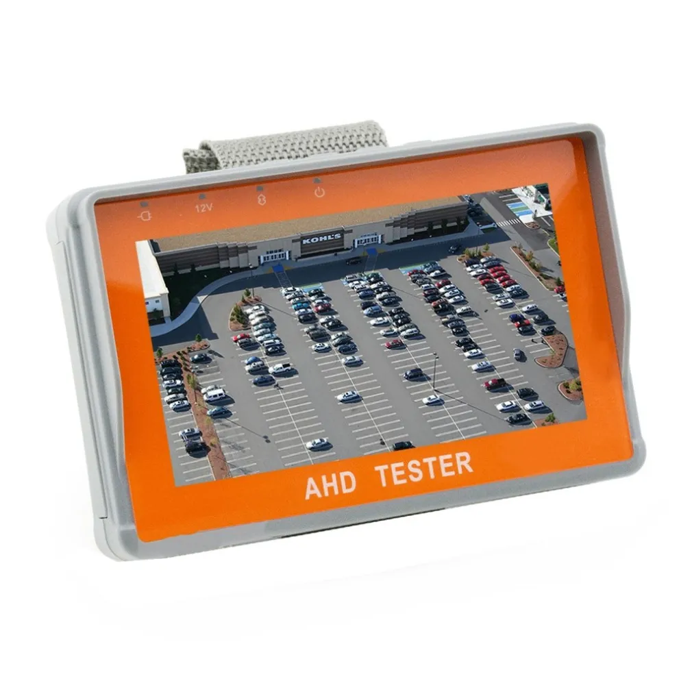 TESTER MONITOR TFT 4,3" TELECAMERE AHD DA POLSO BATTERIA INTERNA USCITA 12V UTP