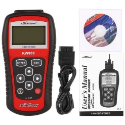 TESTER OBD OBD2 OBDIIEOBD PCM LETTORE CODICE CODICI DIAGNOSI ERRORI AUTO KW808