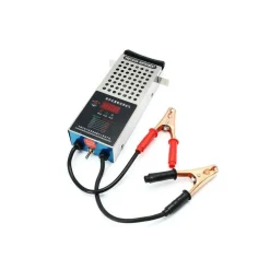TESTER PORTATILE PER CONTROLLO BATTERIA AUTO MOTO DA 125 AMP A 6V E 12V CON CAVI