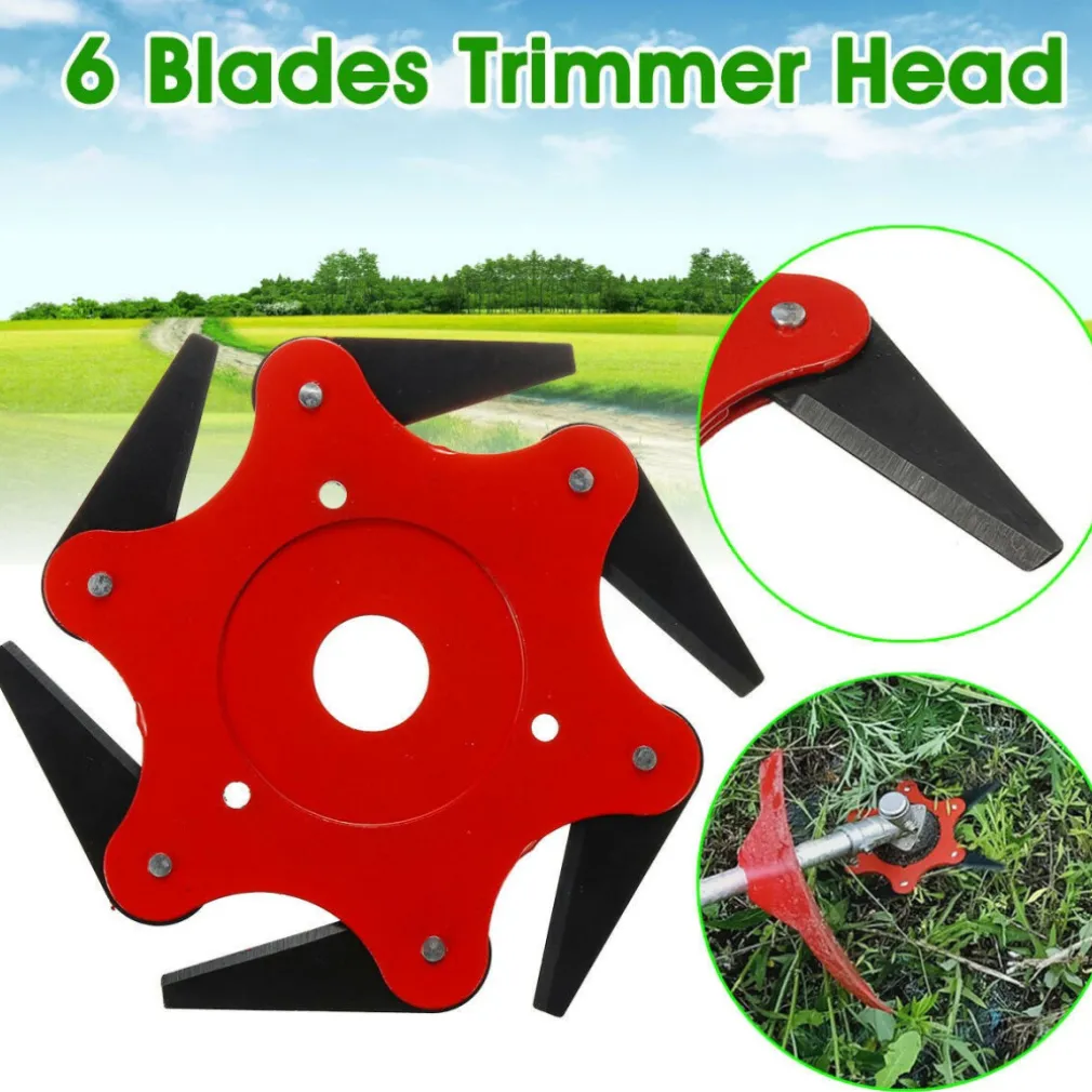 TESTINA RICAMBIO PER RASAERBA CON 6 LAME IN ACCIAIO CATENA DECESPUGLIATORE ERBA