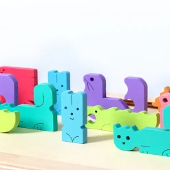 TETRIS ANIMALETTI PUZZLE CREATIVO CON ANIMALI LEGNO GIOCATTOLI EDUCATIVI BAMBINI