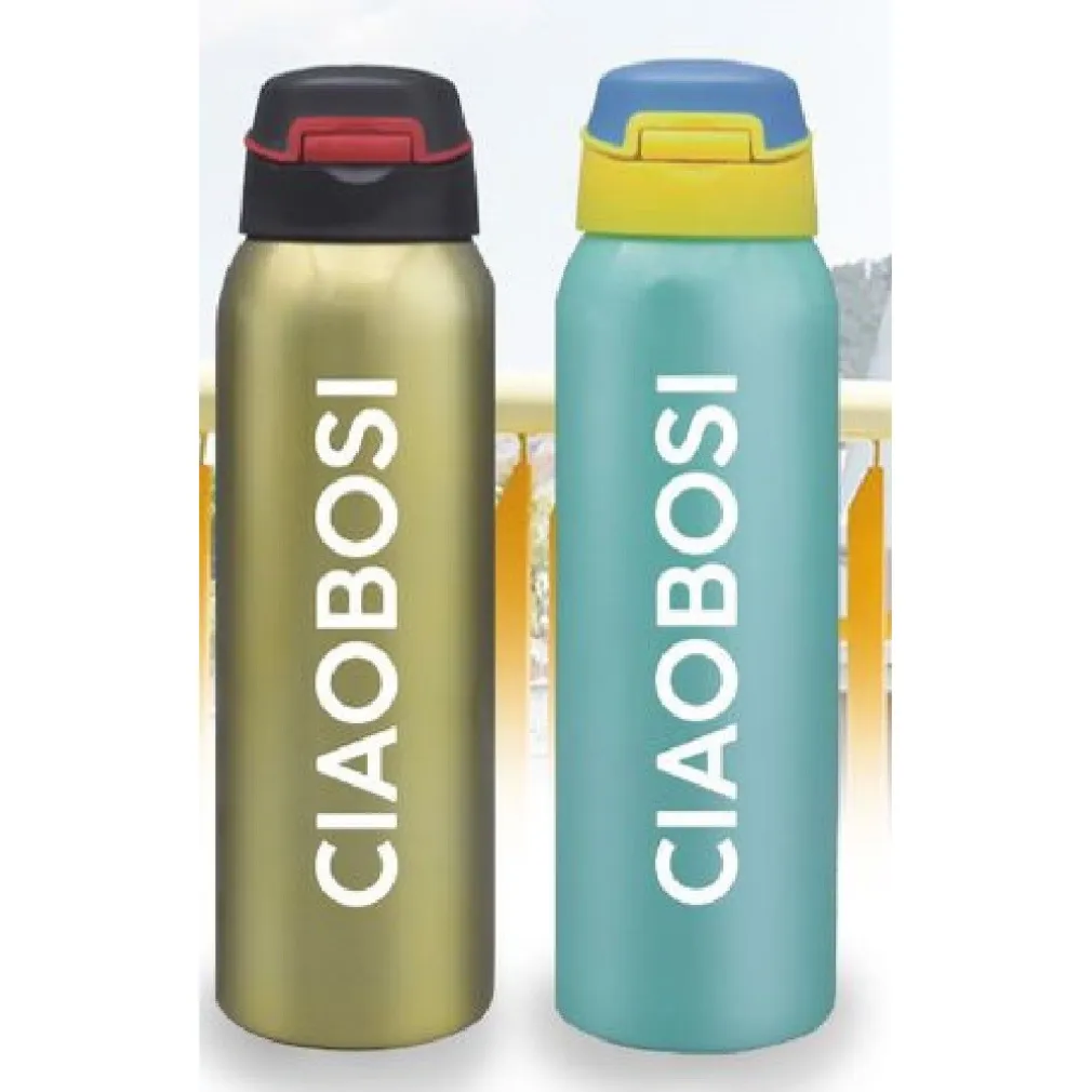 THERMOS BOTTIGLIA ACCIAIO TERMOS 500ML BORRACCIA TERMICA PORTA VIVANDE TX-9075