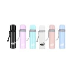 THERMOS PORTATILE 500 ML IN ACCIAIO PER BEVANDE CALDE IN VIAGGIO GITA CAMPEGGIO