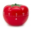 TIMER ANALOGICO POMODORO 60 MINUTI OROLOGIO DA CUCINA RETRO' ALLARME SONORO ROSSO