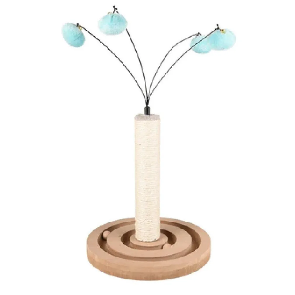 TIRAGRAFFI FLAMINGO 2 IN 1 GIOCATTOLO DIVERTIMENTO PER GATTI 29 X 29 X 50 CM