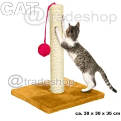 TIRAGRAFFI IN SISAL PER UNGHIE GATTI E PALLINA DA GIOCO 30 X 30 X 35 CM