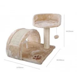 TIRAGRAFFI NOBLEZA HOUSEBOAT 2 PIANI CON CUCCIA MORBIDA 49 X 42 X 42 CM GATTI