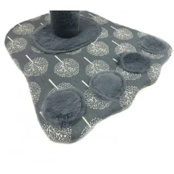 TIRAGRAFFI NOBLEZA ZAMPETTA 36 X 36 X 40 CM GRIGIO CON COLONNA IN SISAL E PALLINA