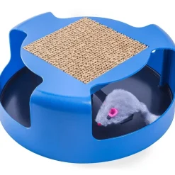 TIRAGRAFFI TIRA GRAFFI GIOCO PER CATTI GATTO CIRCOLARE CON TOPOLINO INTERNO