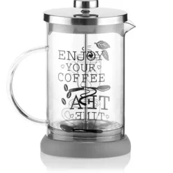 TISANIERA IN VETRO BICCHIERE CON FILTRO TISANE INFUSI 600 ML CAFFè LATTE TISANA