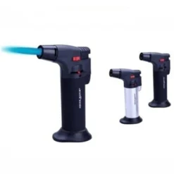 TORCIA CANNELLO MINITORCIA BRUCIATORE A GAS RICARICABILE CON BASE A VENTOSA