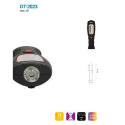 TORCIA LAMPADA LED COB APPENDIBILE DOPPIA EMISSIONE DI LUCE DA CAMPEGGIO DT-2023