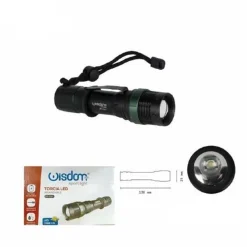 TORCIA LED CREE Q5 RICARICABILE PER CASA CAMPEGGIO ESCURSIONI CON GANCIO DT-2121