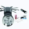 TORCIA LED CREE T6 5 LED RICARICABILE CON COLTELLINO SVIZZERO CAMPEGGIO DT-2104