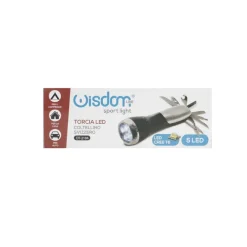 TORCIA LED CREE T6 5 LED RICARICABILE CON COLTELLINO SVIZZERO CAMPEGGIO DT-2104