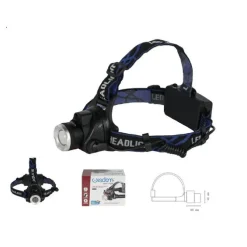 TORCIA LED DA TESTA FRONTALE RICARICABILE INDUZIONE CREE T6 REGOLABILE DT-2169