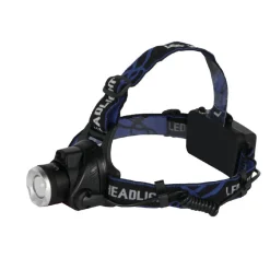 TORCIA LED DA TESTA FRONTALE RICARICABILE INDUZIONE CREE T6 REGOLABILE DT-2169