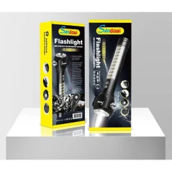 TORCIA LED FLASHLIGHT ACCESSORIO CASA ESTERNI EMERGENZA MULTIFUNZIONE Q-LED55