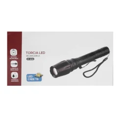 TORCIA LED RICARICABILE CREE T6 LUCE REGOLABILE CASA CAMPEGGIO ESCURSIONI DT-2048