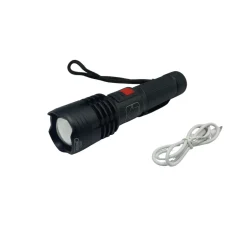 TORCIA LED USB RICARICABILE 30 WATT POTENTE GAMMA 300M DESIGN ELEGANTE Q-SD07