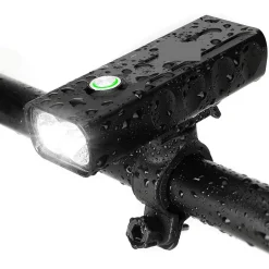 TORCIA LUCE LED FARO FANALE PER BICI BICICLETTA IPX6 RICARICA MICRO USB T-9287