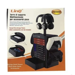 TORRE STAND SUPPORTO MULTIFUNZIONE CONTROLLER PER ACCESSORI GIOCHI PS5 HD3450