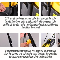 TOSAERBA ELETTRICO 1200 W TAGLIO 32 CM CAPACITÀ CESTO 30 LT A BATTERIA PER GIARDINI