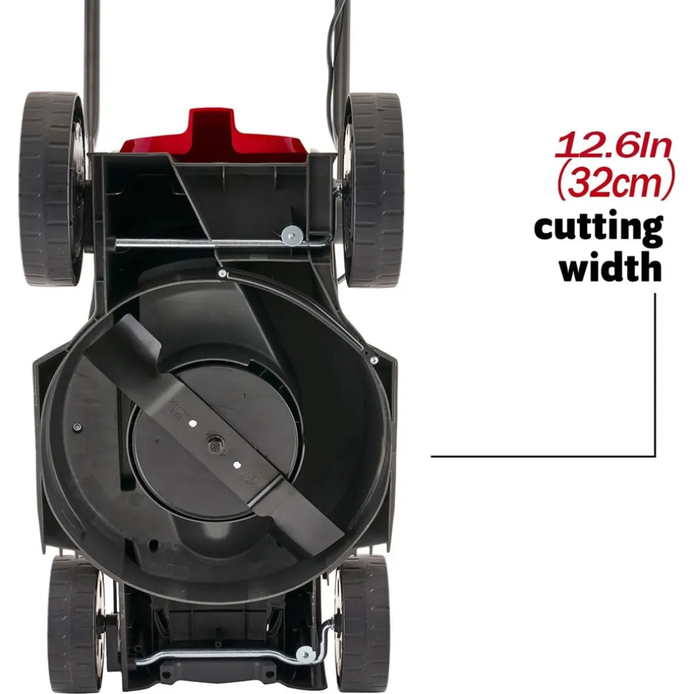 TOSAERBA ELETTRICO 1200 W TAGLIO 32 CM CAPACITÀ CESTO 30 LT A BATTERIA PER GIARDINI