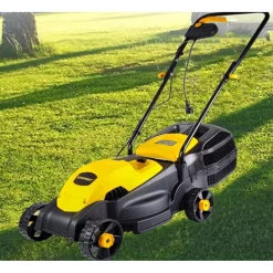 TOSAERBA ELETTRICO 1200 W TAGLIO 32 CM CAPACITÀ CESTO 30 LT A BATTERIA PER GIARDINI