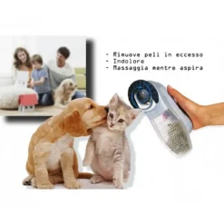 TOSATRICE 2IN1 RIMUOVE PELI IN ECCESSO MASSAGGIA PER CANE GATTO SHED INDOLORE