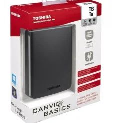 TOSHIBA CANVIO 2TB USB 3.0 PORTABLE EXTERNAL HARD DISK DRIVE BLACK